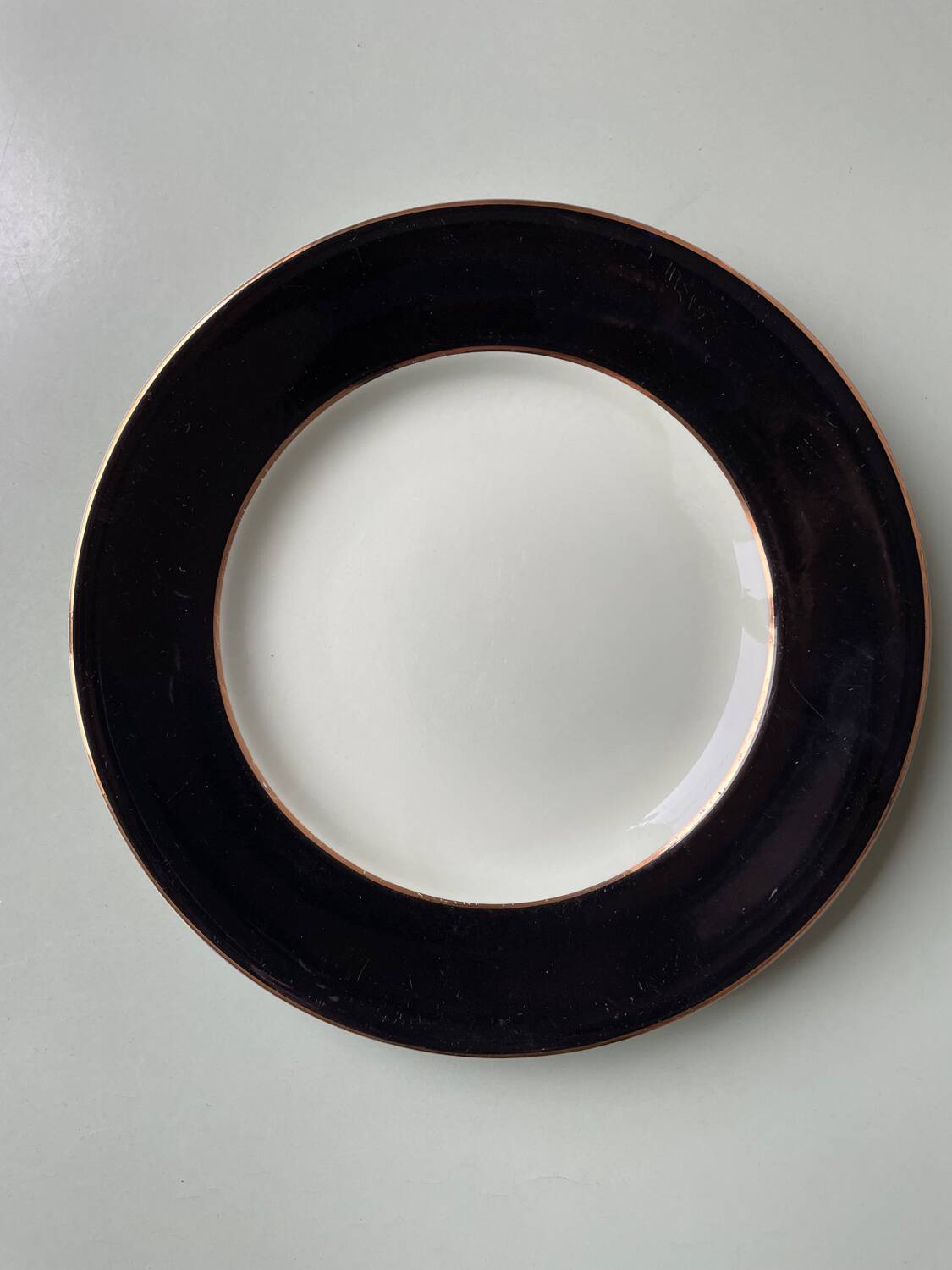 Dinner Service Year 50/60 Earthenware of Salins 53 Pieces Mint Black