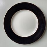 Dinner Service Year 50/60 Earthenware of Salins 53 Pieces Mint Black