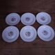 6 dessert plates in half porcelain with floral design KIFO Amandinoise