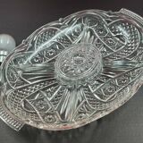 Serviteur, Coupe Centre De Table Verre Taillé - 36 x 24 cm