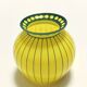 Art Deco Yellow and Green Glass Vase in the style of Josef Hoffmann, Austri