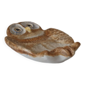 Vintage Vallauris ceramic owl trinket tray