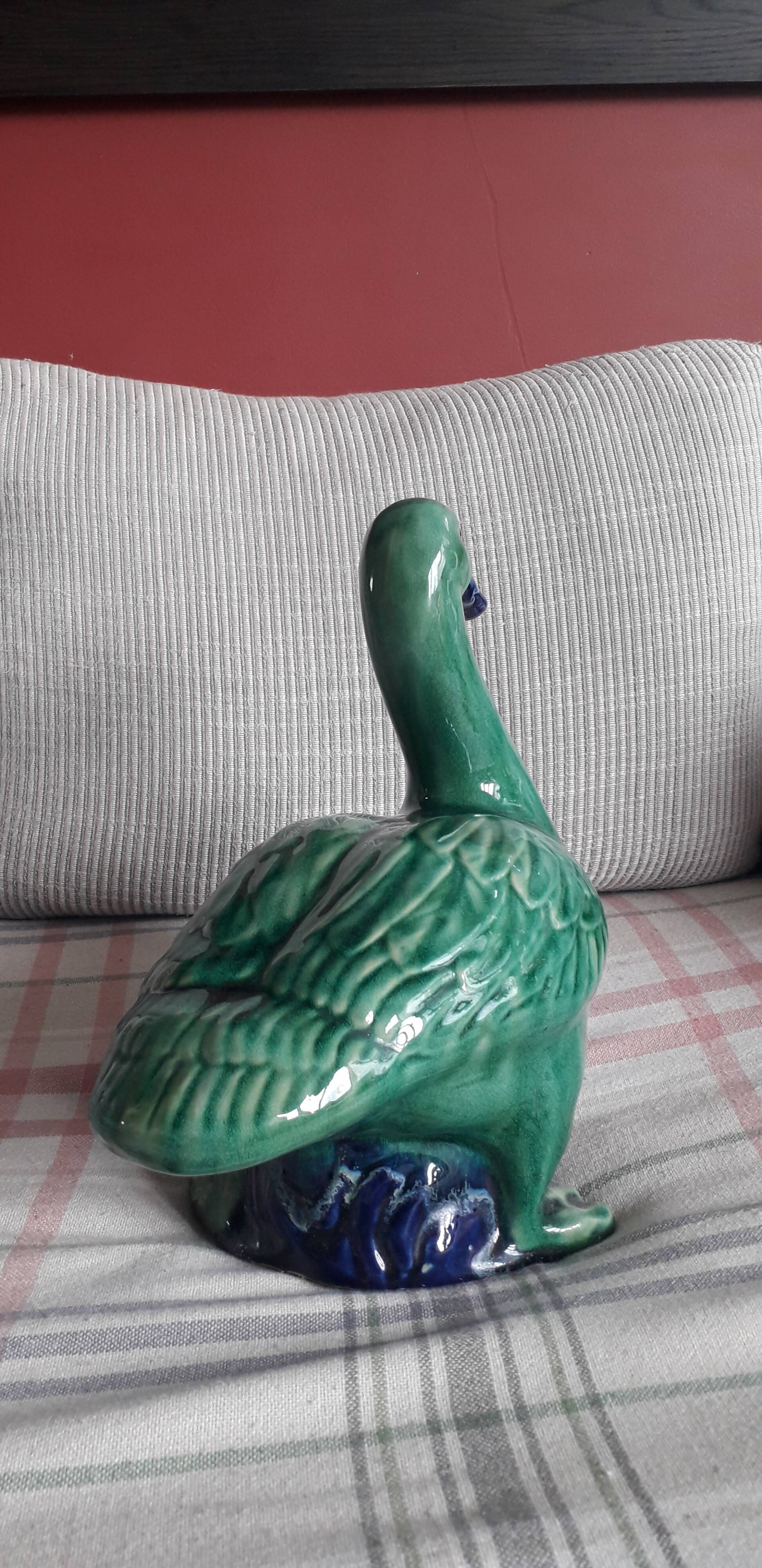 Large vintage ceramic duck