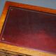 Vintage satin wood partner desk with leather top.