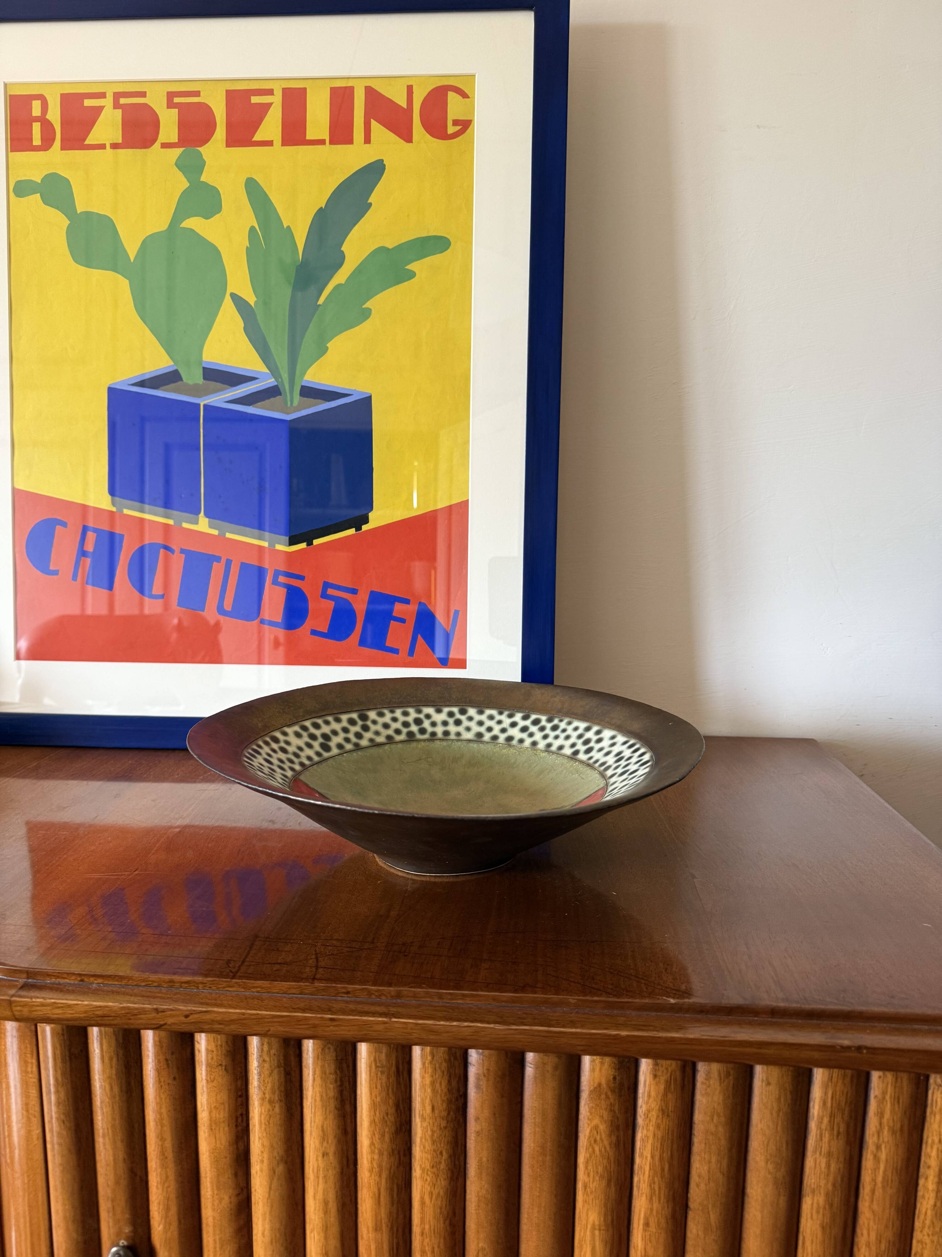 Mid-century modern ceramic bowl, France 1970s