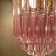 Murano ribbed ceiling lamp, 1980s
