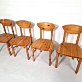 Set of 4 Daumiller pine dining chairs