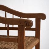 Fauteuil ancien en bois massif (c.1940) #4