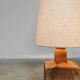 Vintage ceramic table lamp earth tones