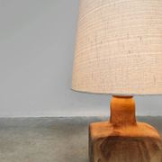 Vintage ceramic table lamp earth tones