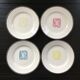 Set of 4 plates with oak leaf decoration