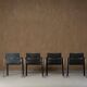 Vintage A 320 Armchair by Wulf Schneider & Ulrich Boehme for Thonet 1980’s in Myth Velvet (set of 4)