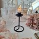 Black wrought iron candlestick