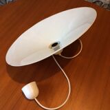 White vintage metal saucer hanging