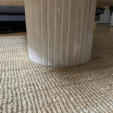 New square travertine table