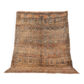 Tapis marocain vintage pêche 210 x 270 cm, tapis en laine berbère, tapis boho fait main