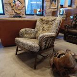 1960s Ercol Jubilee Armchair with Custom Upholstery