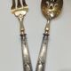 Old sweet dessert service 4 pieces silver embossed minerva hallmark