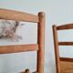 Paire de chaises en bois et paille