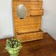 Vintage woven rattan shelf