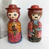 Pair of large terracotta pots signed, Portugal 80s