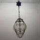 Wrought Iron Murano Glass Light Pendant 1950’s
