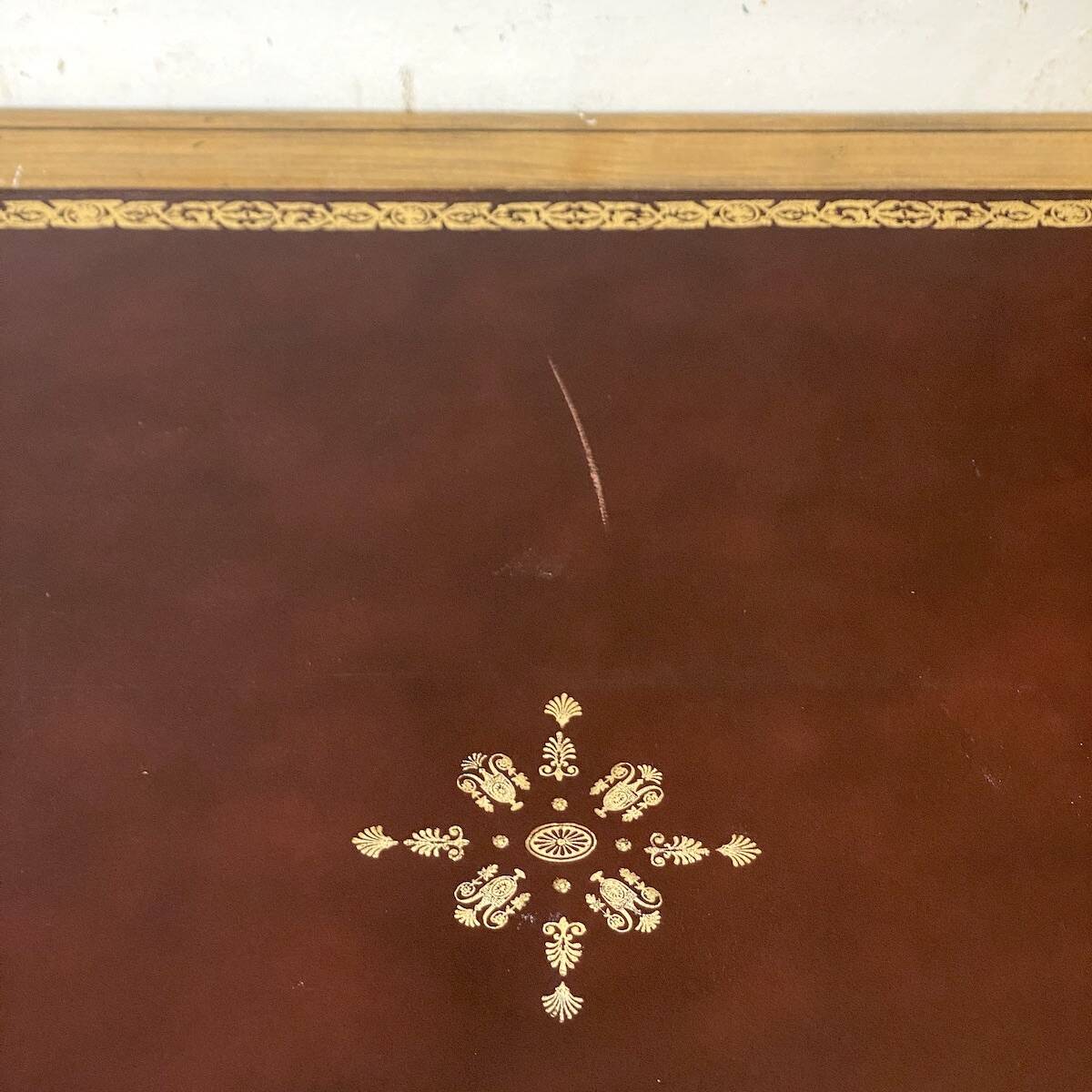 Bureau style Louis XVI bois et cuir