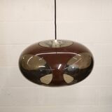 Space age bug eye ufo lamp *** Massive Belgium *** chocolat brown colour **