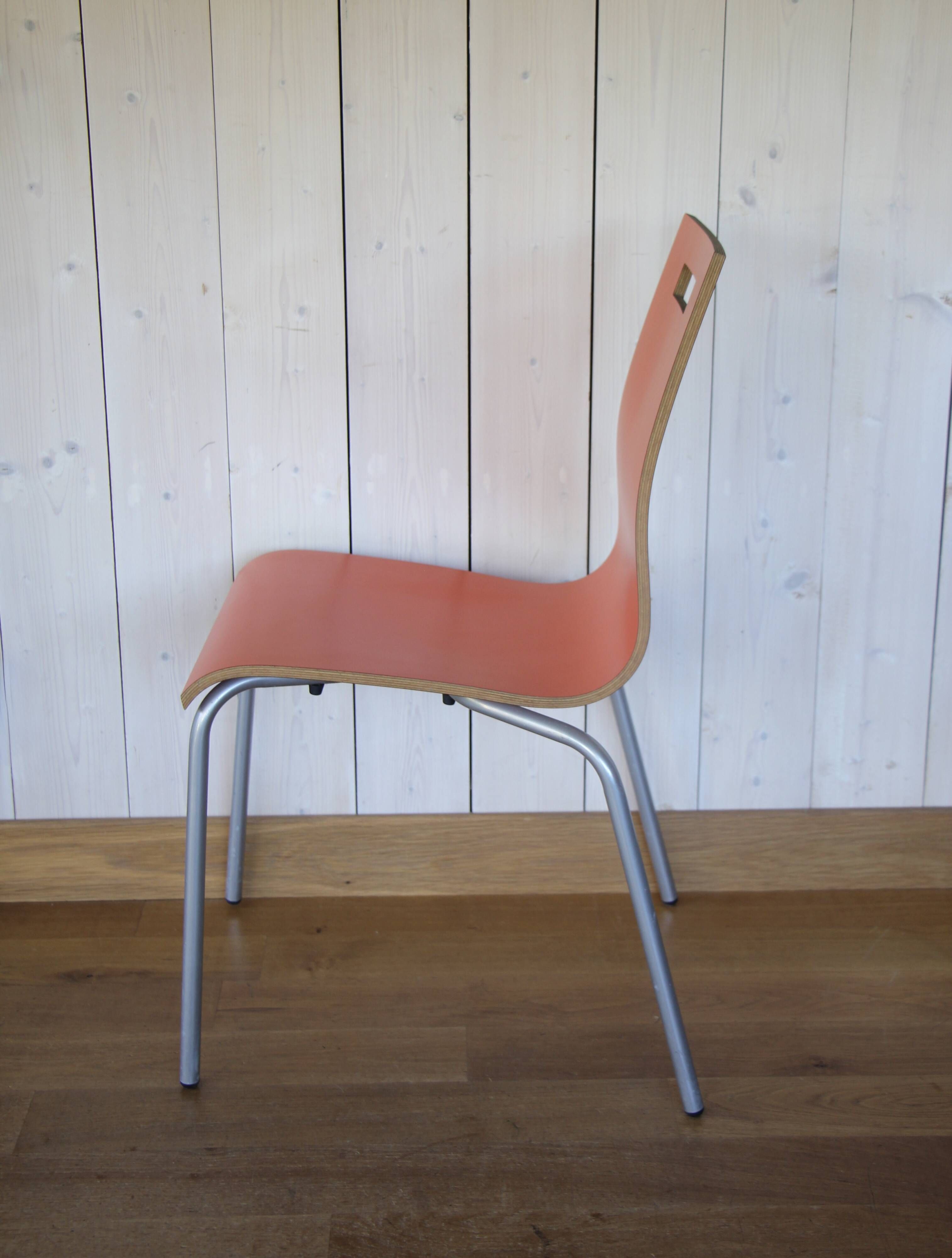 Set of 8 vintage metal and wood chairs