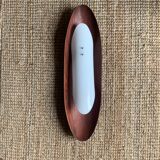 Vintage Scandinavian teak surf wall lamp