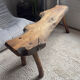 Brutalist wooden bench