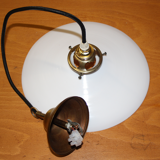 Suspension en opaline blanche