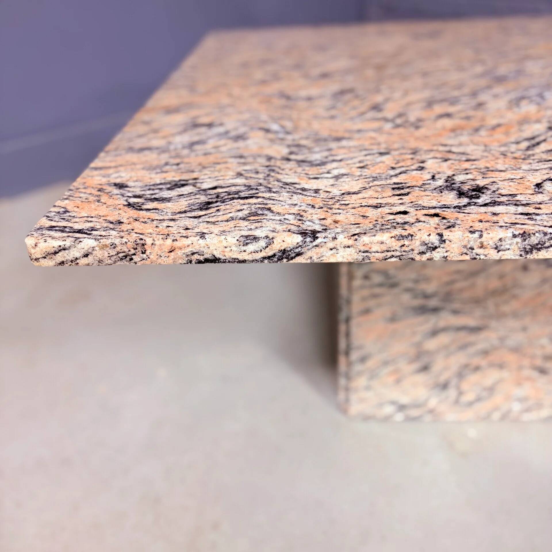 Coffee table tiger granite, 1980s