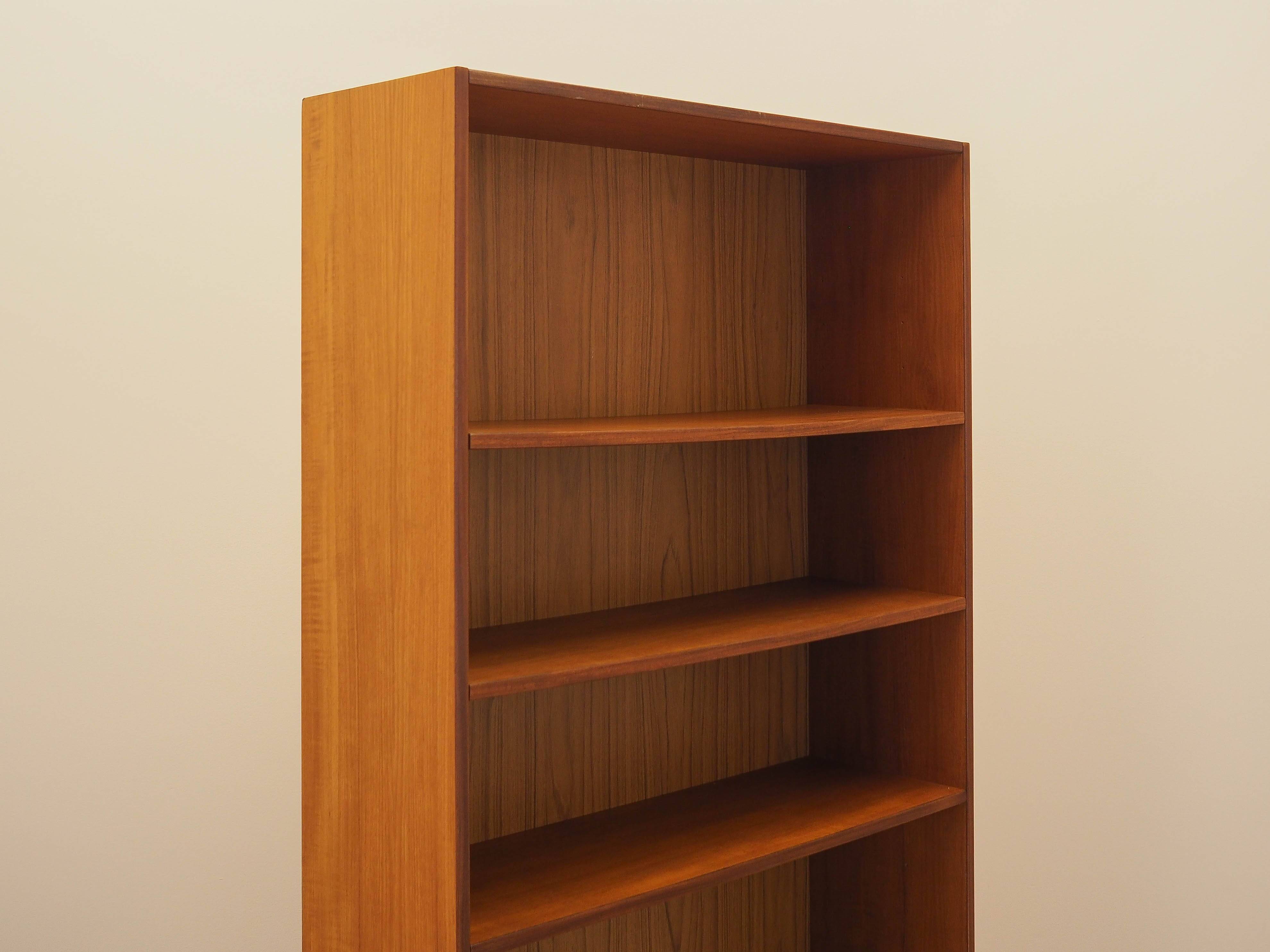 Bibliothèque en teck, design danois, années 1970, fabriquée au Danemark