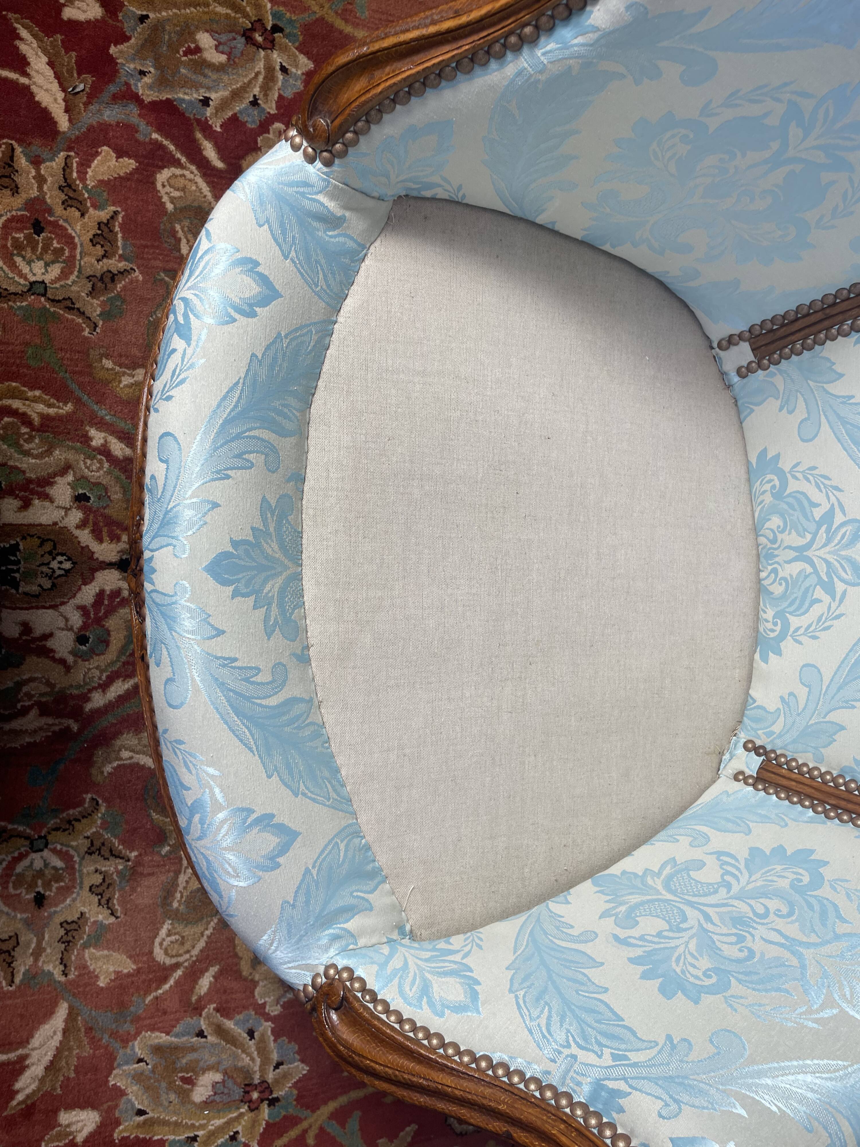 Restored Louis XV style shepherdess armchair