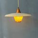 Vintage Louis Kalff enamel opaline glass pendant lamp