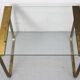 Mid Century Hollywood Regency Coffee Table brass and glass, Italy 1970s
