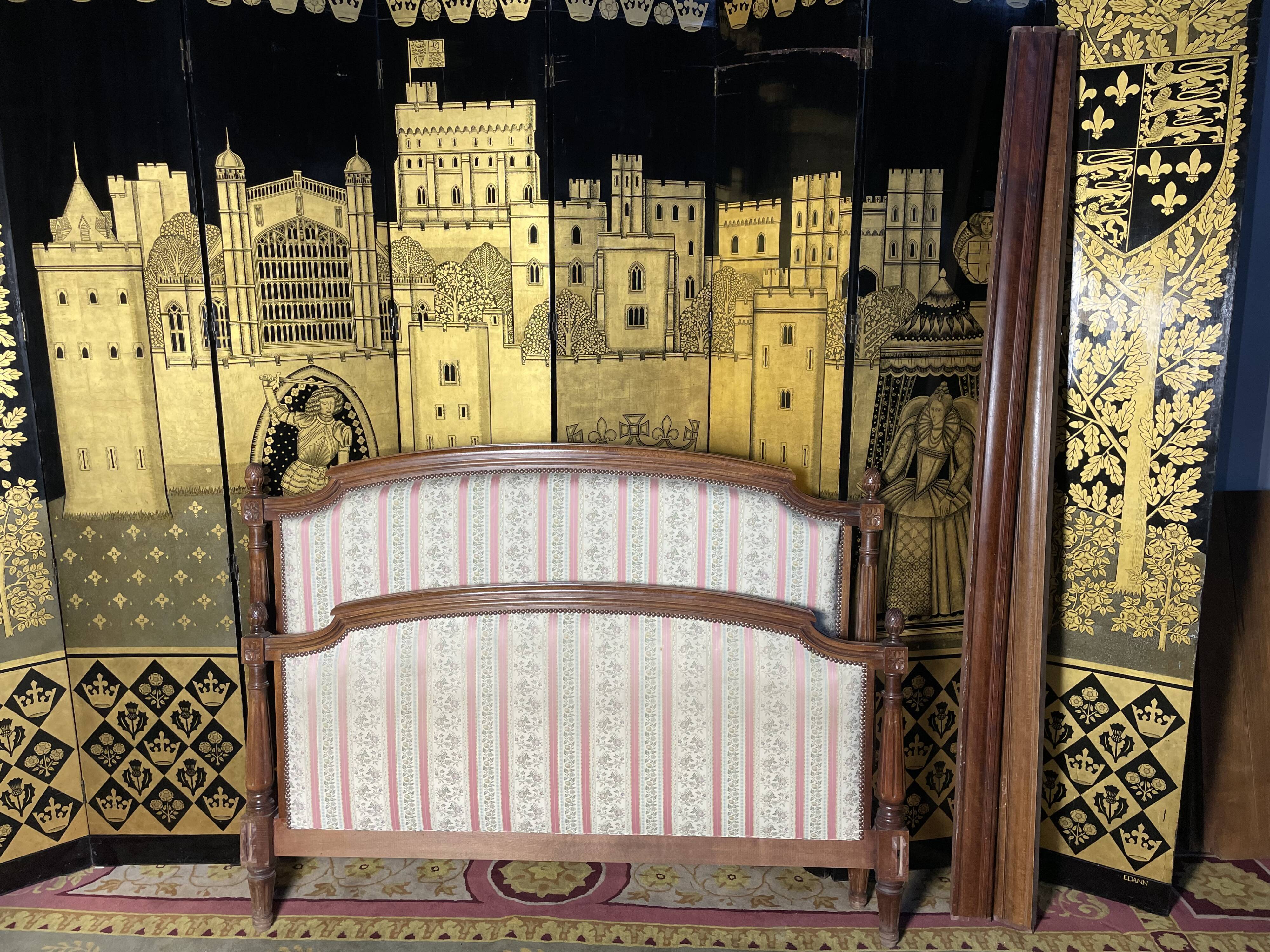 Louis XVI style upholstered bed