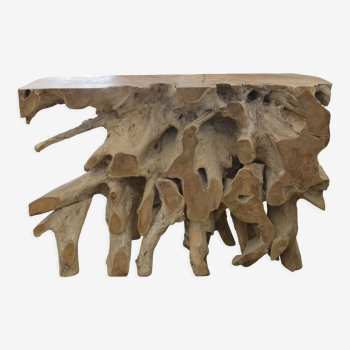 Teak root console