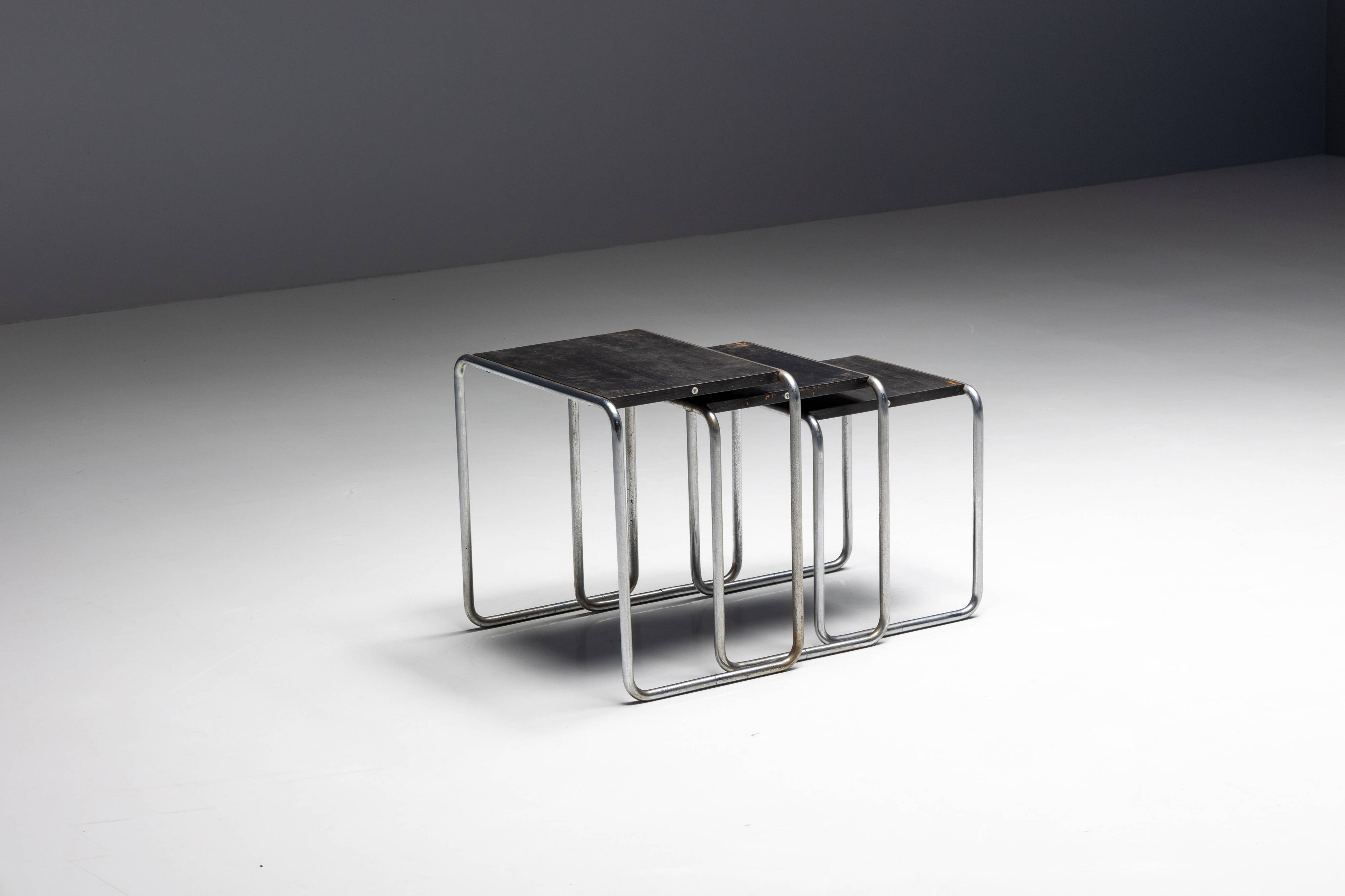 First Edition Side Tables by Marcel Breuer for Thonet, Germany, 1930s
