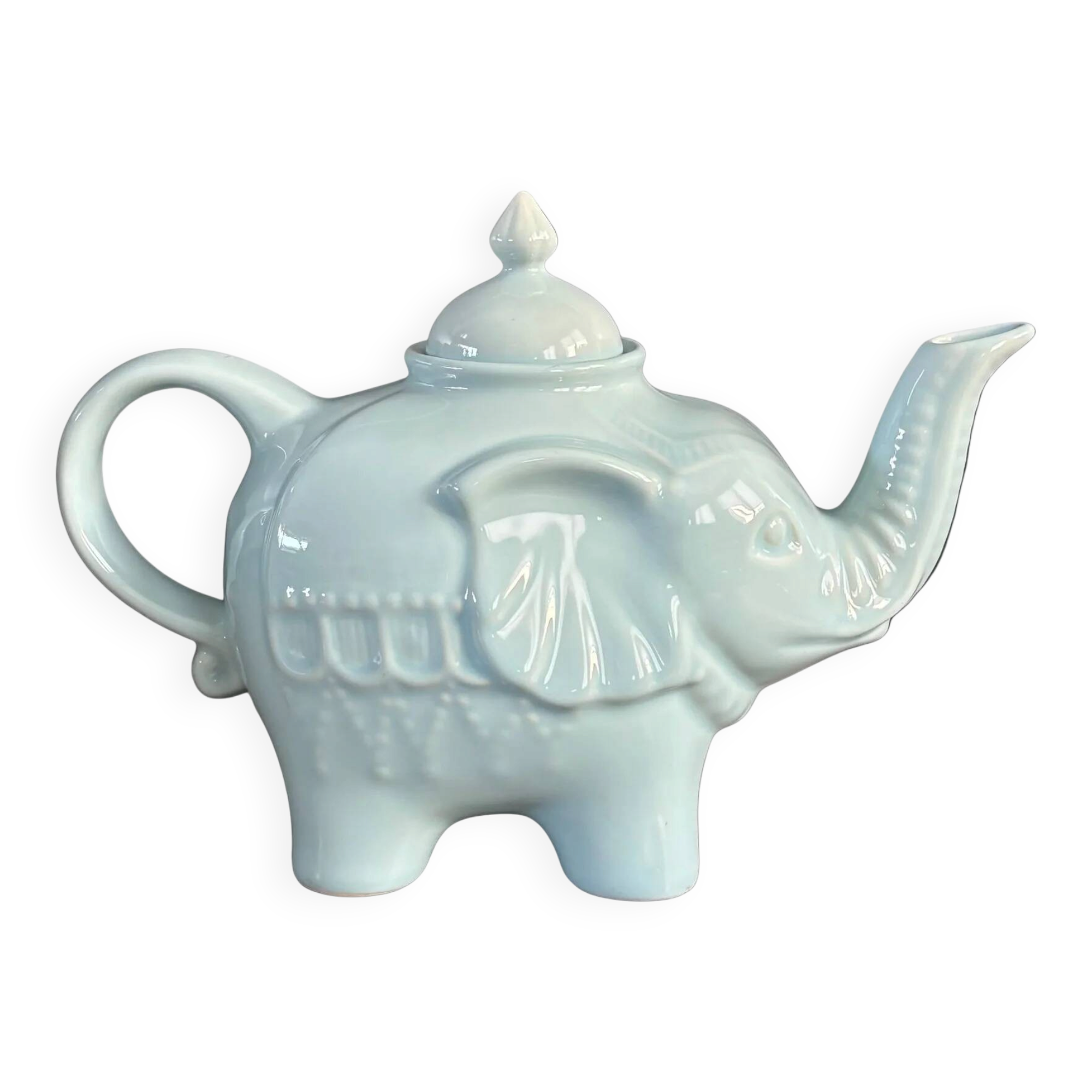 Théière éléphant bleue