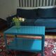 Table basse métal bleu Ikea PS 2012