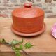 Antique earthenware butter dish