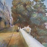 Rolf RAFFLEWSKI: Paris, Quai de Béthune, original signed lithograph