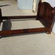 Walnut bed and walnut magnifying glass nineteenth century