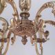 Genuine bronze lustre Lucien Gau Paris 6 lights 1960s