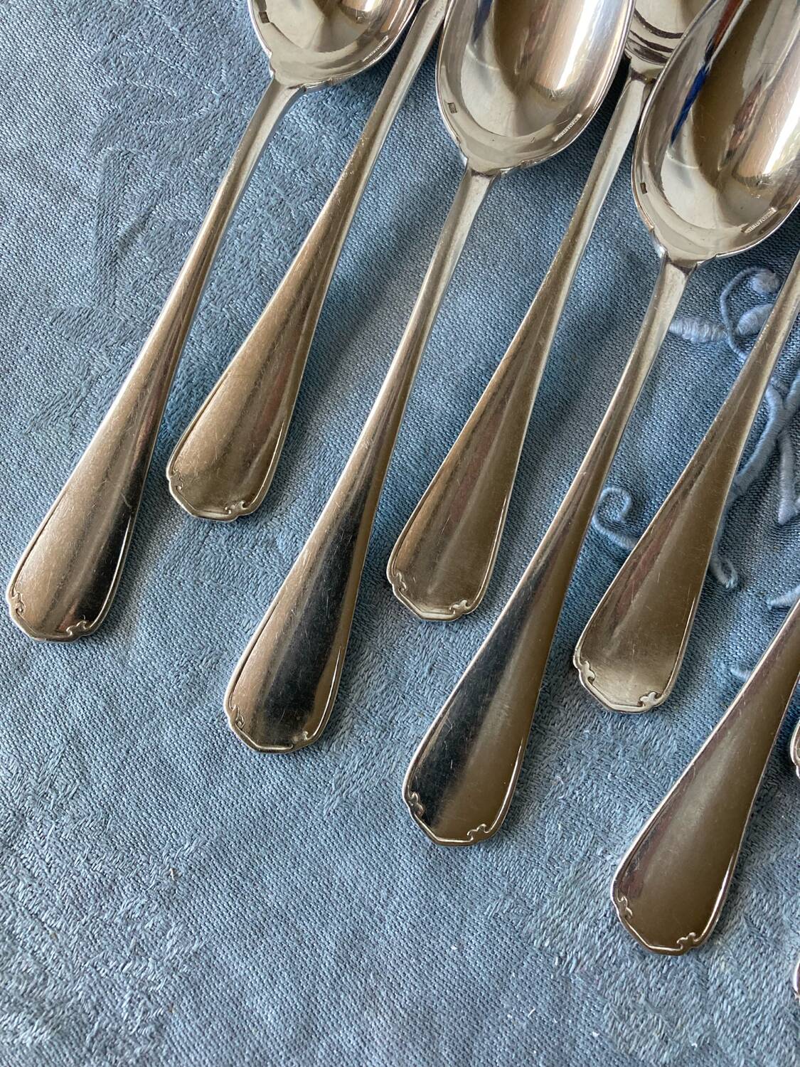 Christofle small spoons, Japan pattern