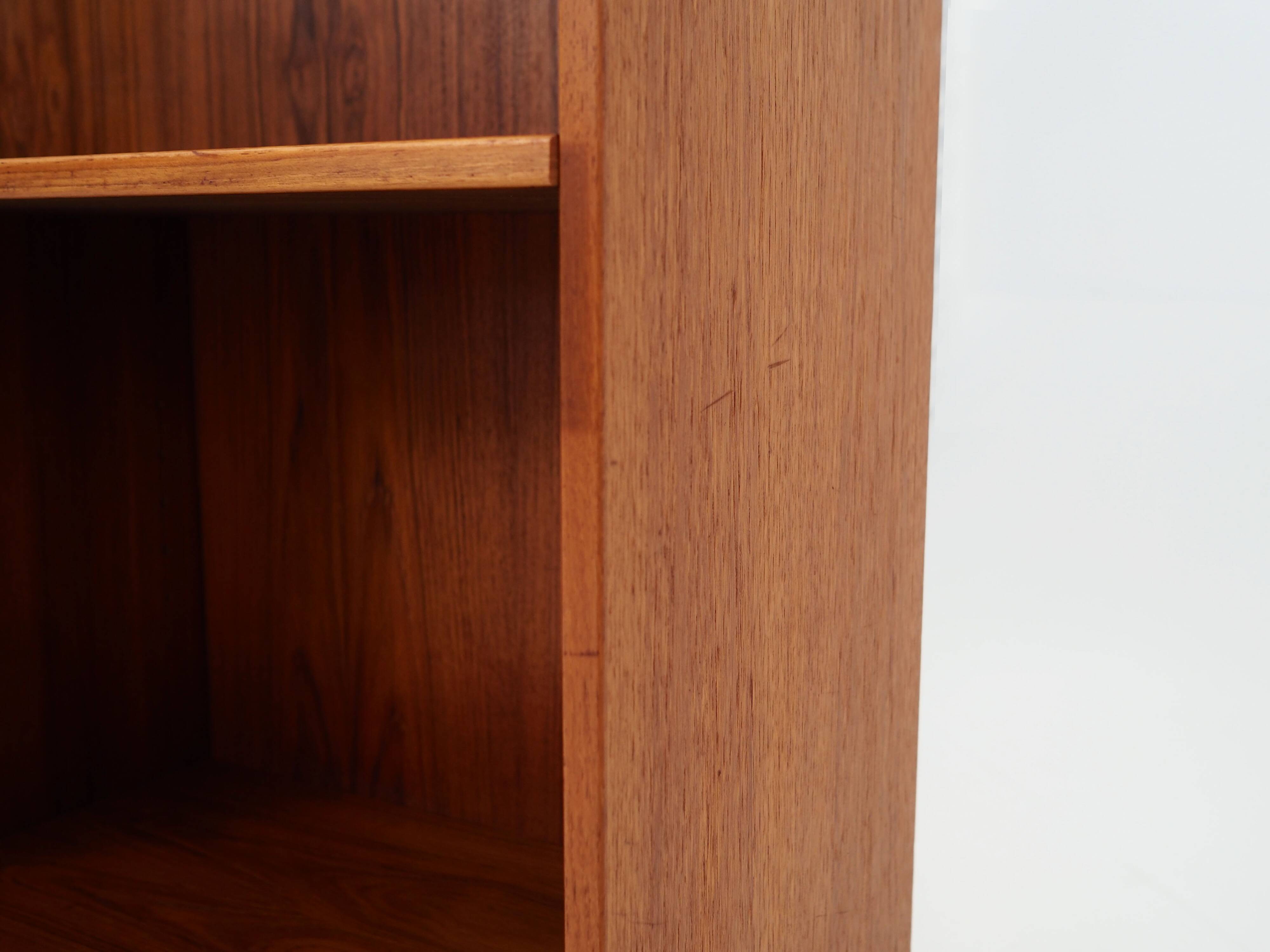 Teak bookcase, Danish design, 1970s, production: Denka