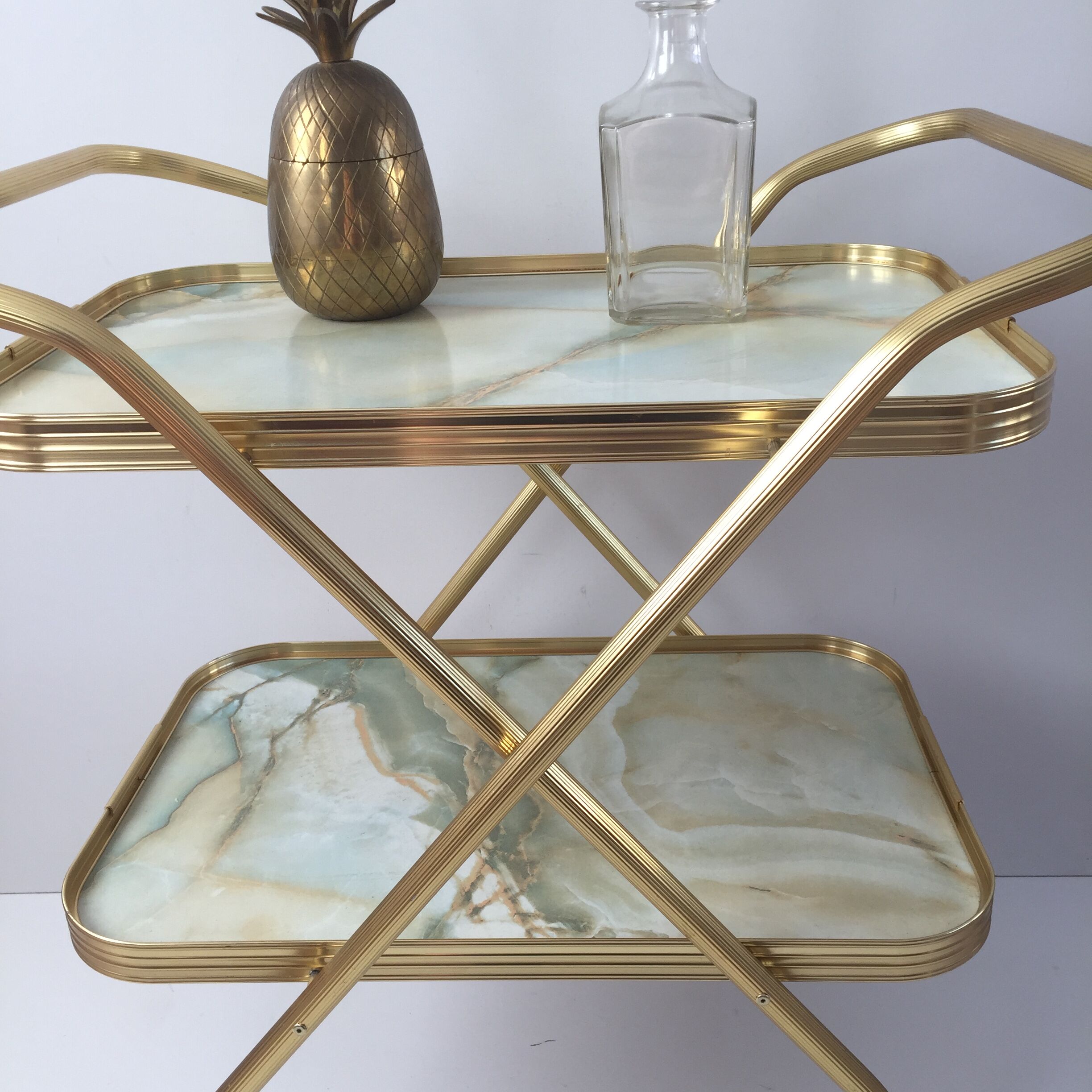 Golden vintage folding service