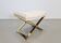 Vintage Regency Brass Cross Stool, Italy, 1970s